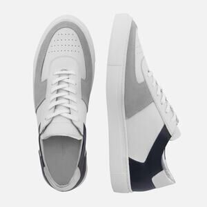 Beckett Simonon Garcia Men’s Sneakers White Grey Blue Leather Suede Size 8 NEW
